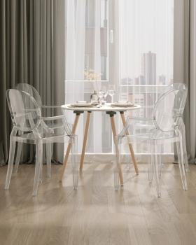 Стул STOOL GROUP Victoria Ghost с подлокотниками