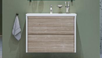 Тумба подвесная с раковиной VELVEX Gesso 80