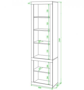 Витрина высокая Мэрдэс ТОЙ-ВтВ-ФС