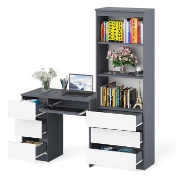 Стол компьютерный СВК Мори МС-6 левый + Стеллаж МСТ600.3