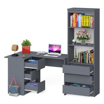 Стол компьютерный СВК Мори МС-16 левый + Стеллаж МСТ600.3
