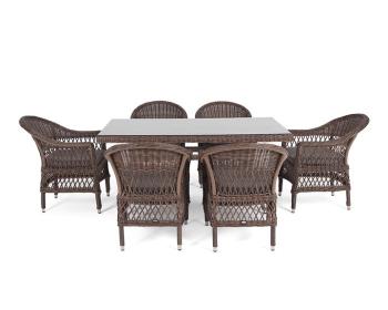 Обеденная группа из искусственного ротанга на 6 персоны 4sis Амароне