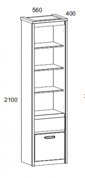 Шкаф открытый Анрэкс 1D1S JAZZ