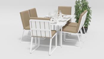 Обеденная группа Гарденини Волье 180x90 C2(Обеденная группа Gardenini Voglie 180x90 C2)