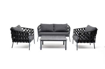 Лаунж-зона 4-местная плетеная из роупа (веревки) 4sis Диего