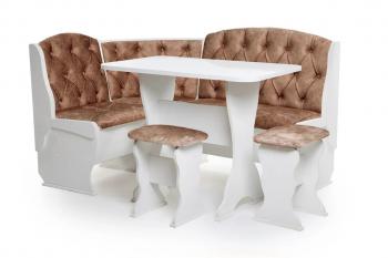 Белый/Велюр коньяк