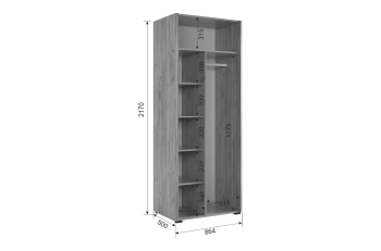 Шкаф двухдверный Мебельсон Адам