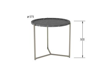 Стол журнальный Бруно Черный мрамор (У)
