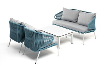 Лаунж-зона 4-местная плетеная из роупа (веревки) 4sis Милан