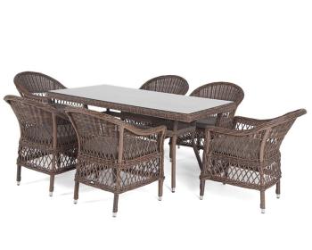 Обеденная группа из искусственного ротанга на 6 персоны 4sis Амароне