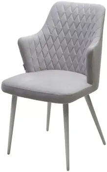 BM-4 СВЕТЛО-СЕРЫЙ, велюр / белый каркас