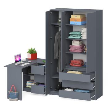 Стол компьютерный СВК Мори МС-16 правый + Шкаф МШ1200.1