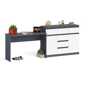 Графит/белый