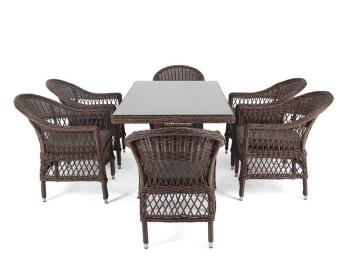 Обеденная группа из искусственного ротанга на 6 персоны 4sis Амароне