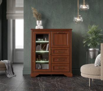 Тумба БРВ Мебель STYLIUS B169-KOM1W1B3S с подсветкой