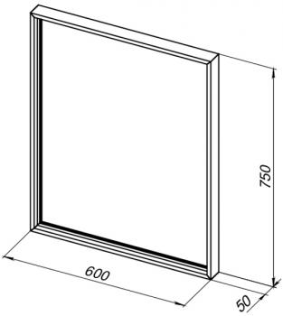 Зеркало De Aqua Алюминиум 60