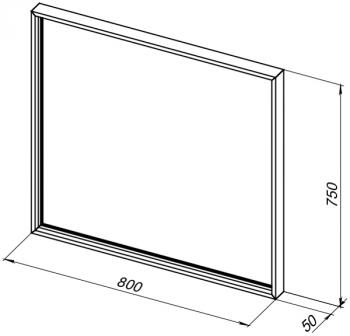 Зеркало De Aqua Алюминиум 80