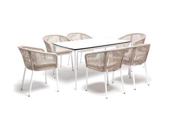 Обеденная группа на 6 персон со стульями марсель 4sis Малага