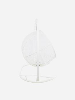 Подвесной диван M-group ЛЕЖЕБОКА с ротангом белый